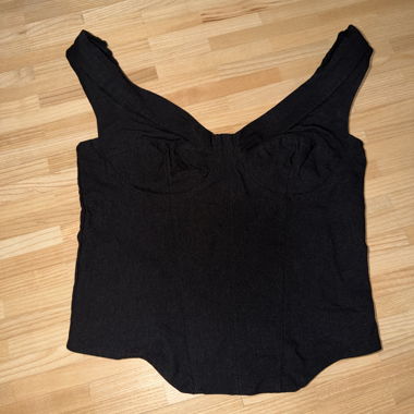 Top bustier noir