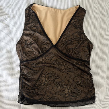 Spitzentop schwarz