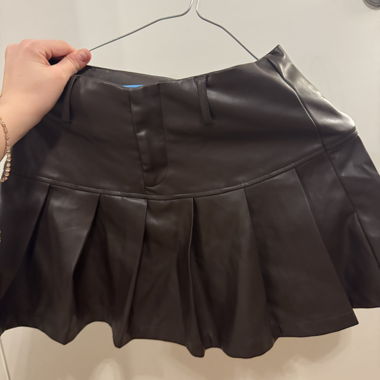Mini-jupe aspect cuir