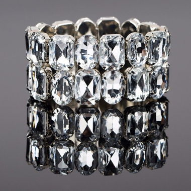 Bracciale con cristalli (nuovo, mai indossato) argento