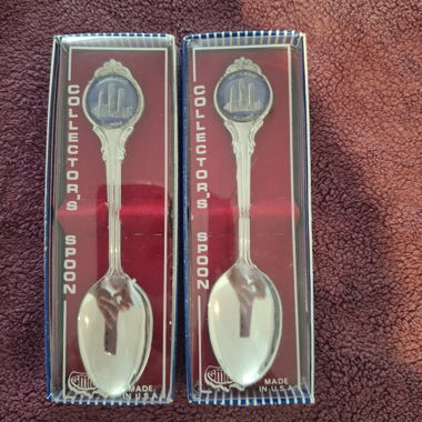 Two Chicago Badge Spoons
