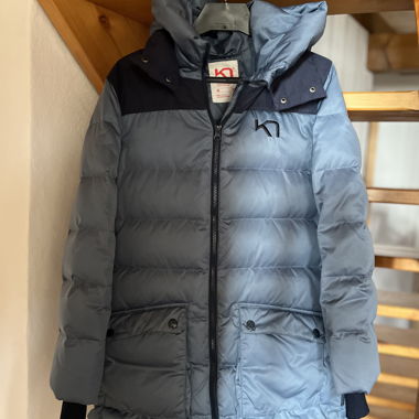 Piumino Kari Traa piume blu/grigio