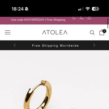 Hoop Earrings (size medium, Atolea)
