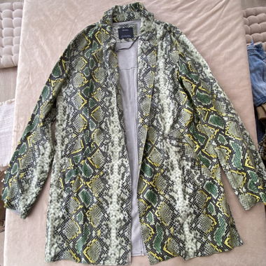 Blazer / Long Jacket with Python Effect