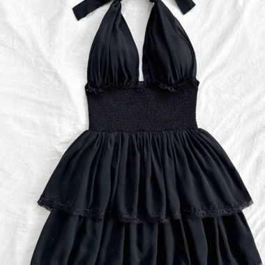 Robe dos nu noir