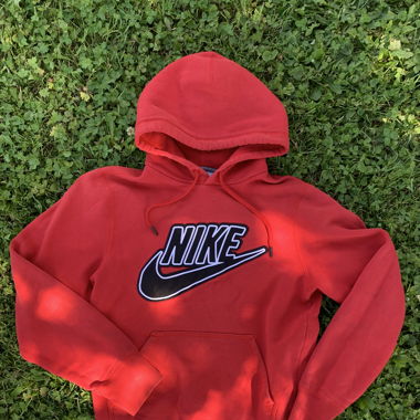 Sweat à capuche Nike vintage, grand logo, S