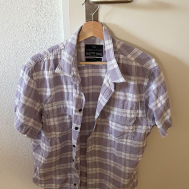 Chemise vintage à manches courtes à carreaux