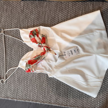 Abito in raso bianco