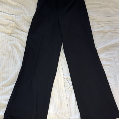 High waisted wideleg Stoffhose schwarz