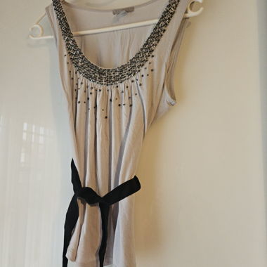 Top sans manches à strass