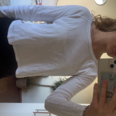 T-shirt blanc à manches longues