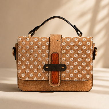 Kork Blumenhandtasche