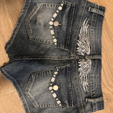 Y2K Verzierte Jeans-Shorts