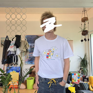 weisses tshirt, mit print