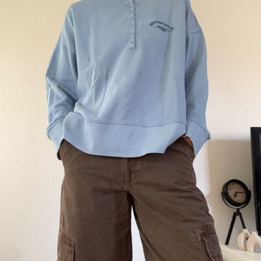 Sweat henley NEXT bleu