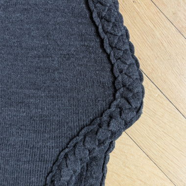 Pull/robe gris VILA en maille torsadée