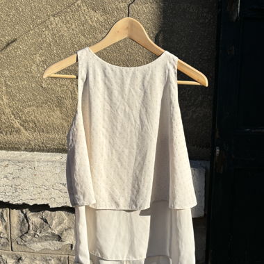 NEXT top smanicato a strati crema