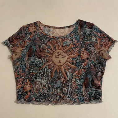 Short-Sleeved Mesh Top