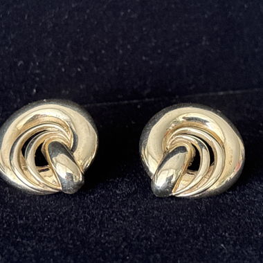 Gold-plated stud earrings 925 silver
