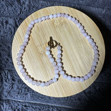 Collier perles violettes