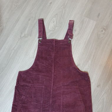 Salopette en velour bordeaux 