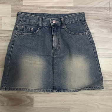 Denim mini skirt