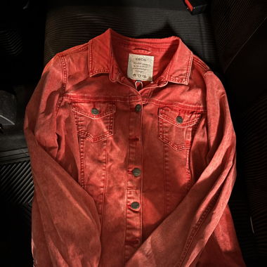 Jeans Jacke rot