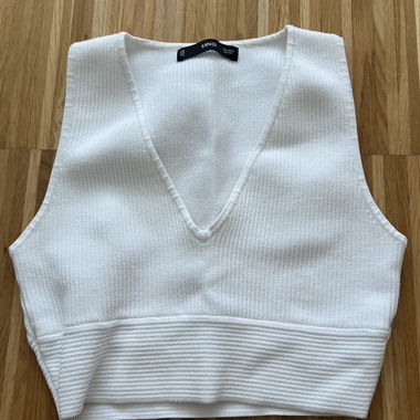 Mango Strickweste Weiss