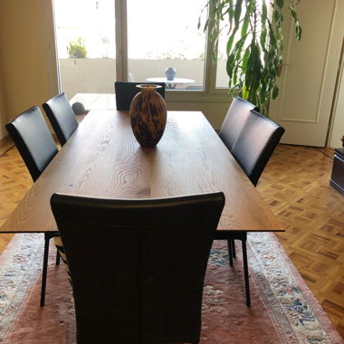 Solid wood dining table (seats 6)