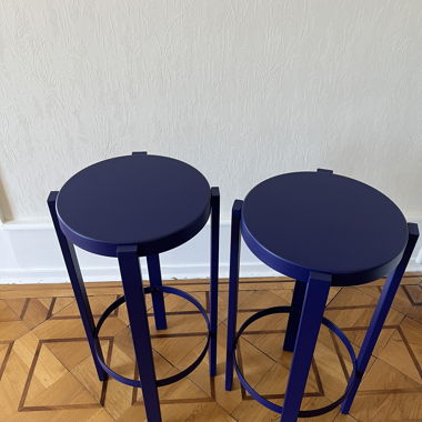 Set of 2 blue bar stools Noo.Ma