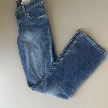 Jeans bootcut con strass