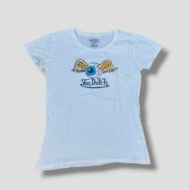 Von Dutch eye white retro t-shirt