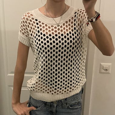Top trasparente bianco