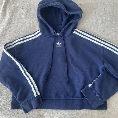 Felpa Adidas blu navy 3 Strisce S