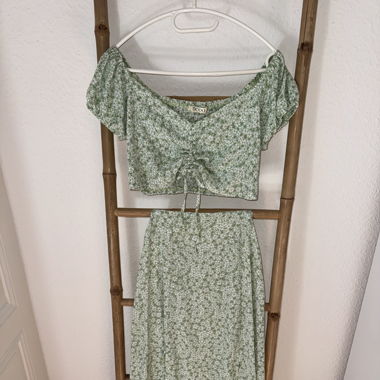 Skirt and Floral Top Set
