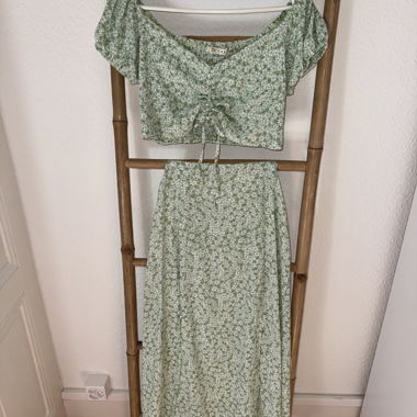 Skirt and Floral Top Set