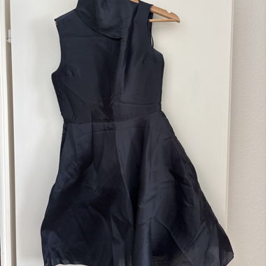 Black evening dress with collar by COS