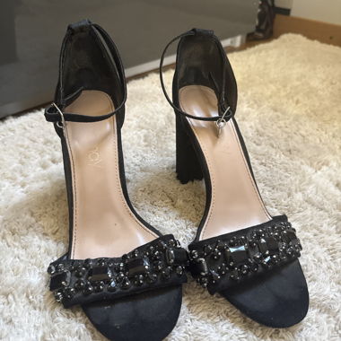 Black Heeled Sandals