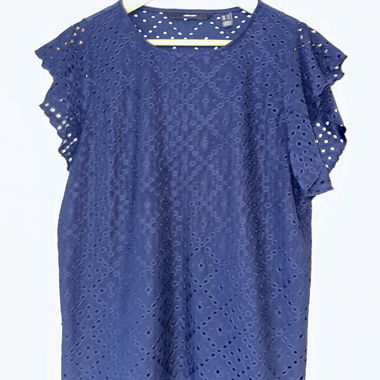 Blusa blu Vero Moda con pizzo traforato