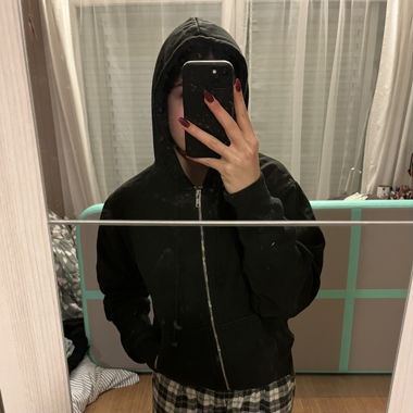 brandy zip up hoodie black