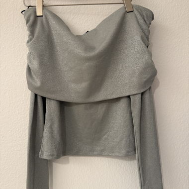 Silver Glitter Top