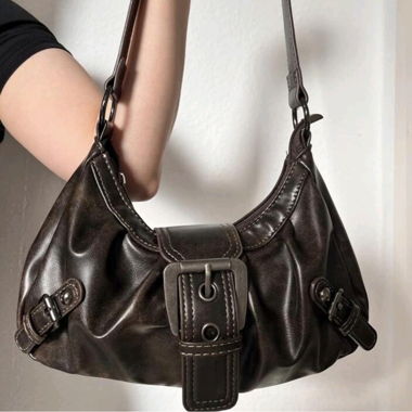 Sac à bandoulière marron vintage