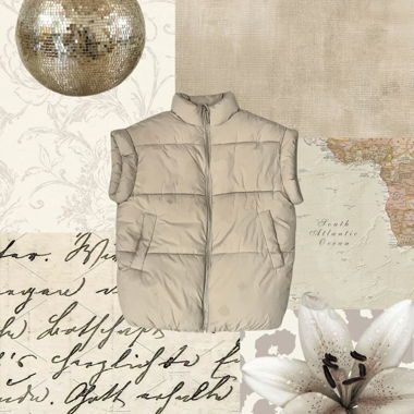 Gilet trapuntato beige