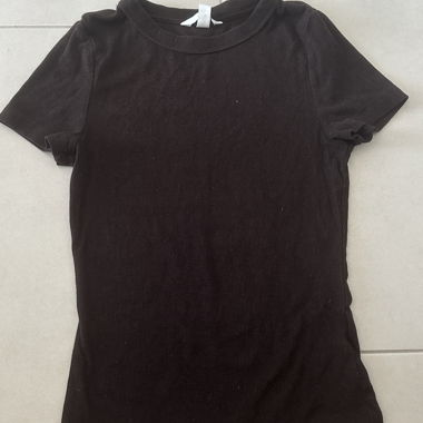 Brown ribbed T-shirt