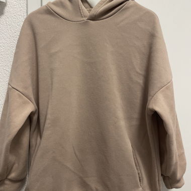 Felpa con cappuccio beige