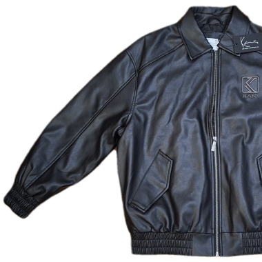 Bomber / veste en faux cuir Karl Kani
