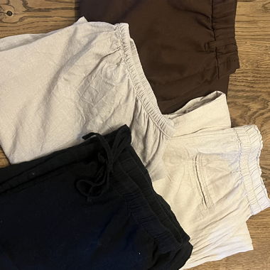 4x Fabric Pants brown/black/beige/cream