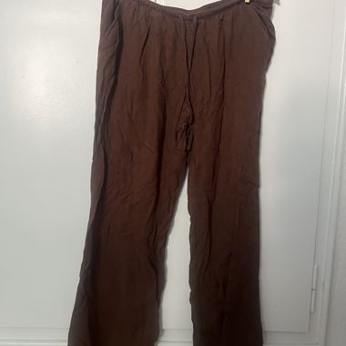 Braune Leinen Hosen