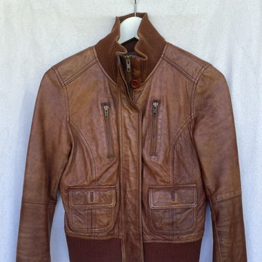 Lederjacke Cognac ,,Saint Tropez''