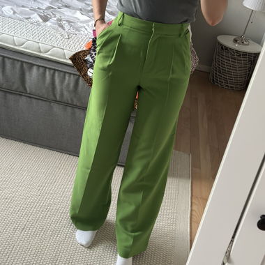 ZARA weite Stoffhose grün XS
